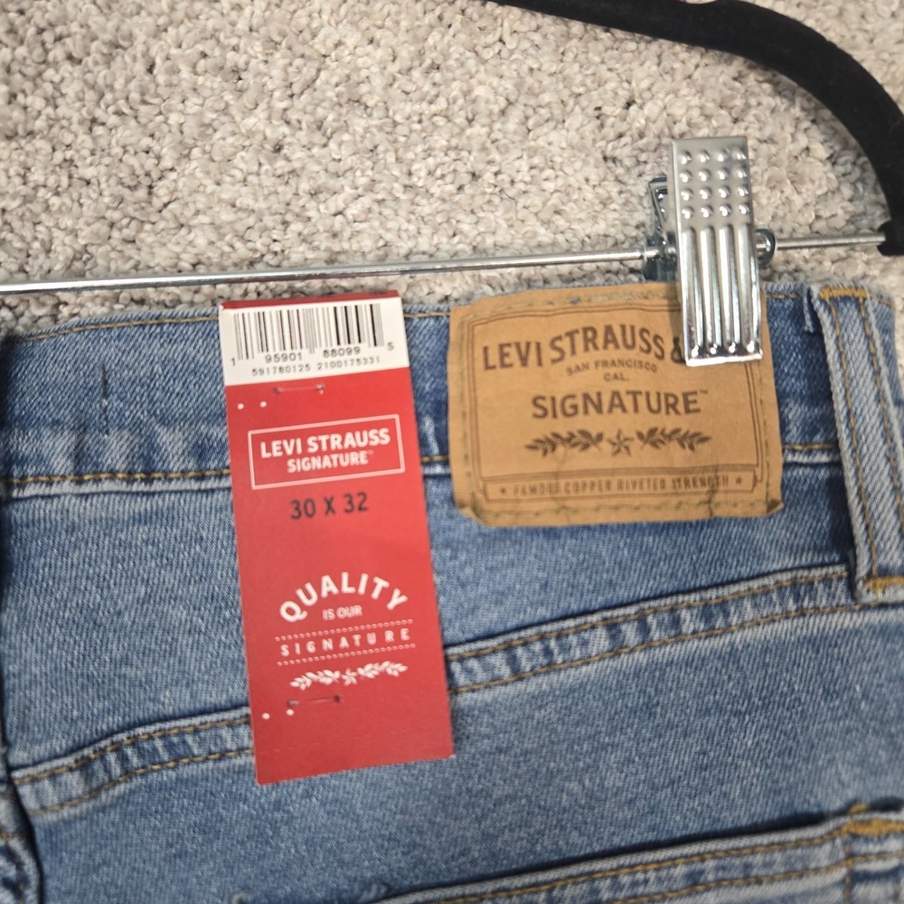 Levi Strauss Signature jeans Men's 30x32 Slim flex NEW - Picture 11 of 13